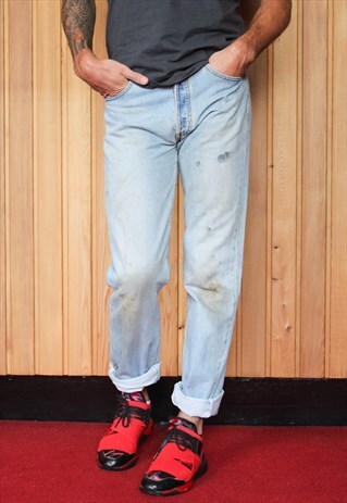 VINTAGE BLUE LEVI'S 501 PAINT JEANS