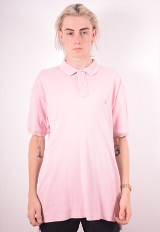 POLO RALPH LAUREN MENS VINTAGE POLO SHIRT XL PINK 90S