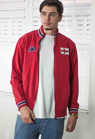 VINTAGE KAPPA ENGLAND JACKET LOGO 90S XL 20.7