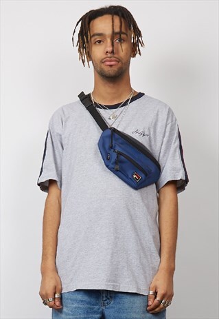 VINTAGE 90'S FILA BLUE/ BLACK BUM BAG