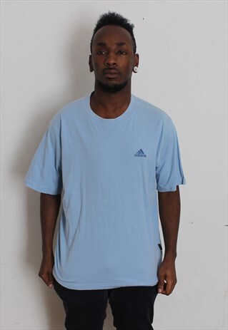VINTAGE BLUE ADIDAS T-SHIRT MEDIUM