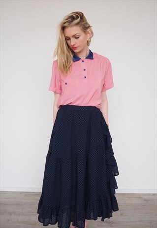 RUFFLED POLKA DOT SKIRT