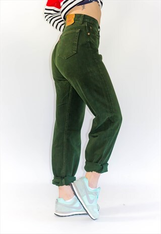 VINTAGE 80'S GREEN 501 BOYFRIEND JEANS