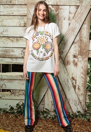 FLOWERS HAVE FEELINGS TOO WOMEN'S SLOGAN T-SHIRT