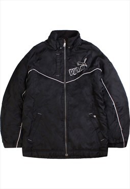 Vintage  Puma Puffer Jacket Full Zip Up Black Large