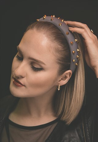 ROXY GOLD SPIKE HEADBAND - GREY