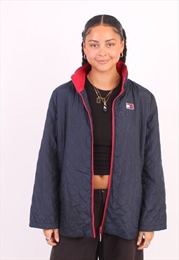 Women's Vintage Tommy Hilfiger Navy Quilted Jacket