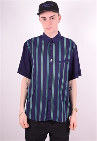 MENS VINTAGE SHIRT XL BLUE 90'S