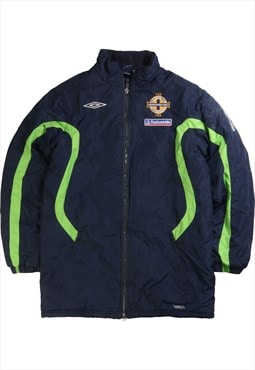 Vintage  Umbro Puffer Jacket Northern Ireland Full Zip Up
