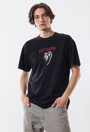 2002 VINTAGE MENS FOO FIGHTERS TOUR BAND TEE T SHIRT