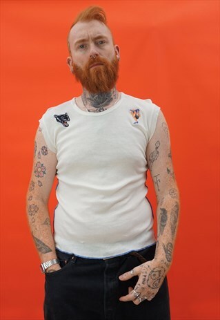 VINTAGE TANK TOP WITH EMBELISMENTS