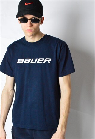 NAVY BLUE BAUER HOCKEY T-SHIRT