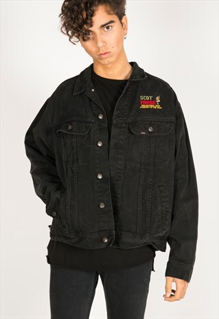 VINTAGE 80S LEE EMBELLISHED DENIM JACKET / R1019