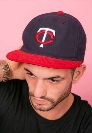 BLUE RED MINNESOTA TWINS BASEBALL TEAM BASEBALL CAP 59FIFTY
