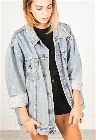VINTAGE 80S WRANGLER DENIM JACKET / R001