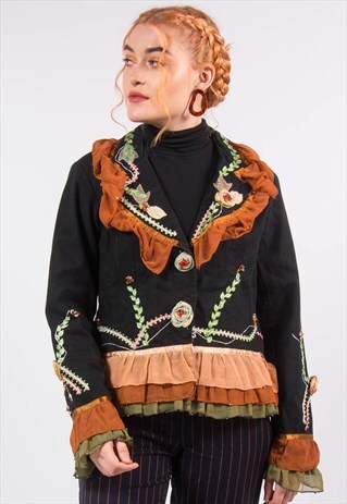 VINTAGE 80'S COUNTRY WESTERN BEADED BLAZER JACKET