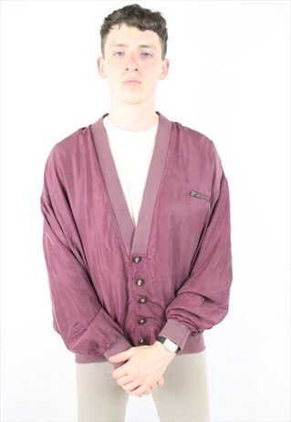 VINTAGE 90'S SILK WINE BOMBER JACKET