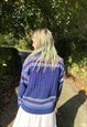 VINTAGE KNITTED PATTERNED SIZE XL JUMPER IN MULTI