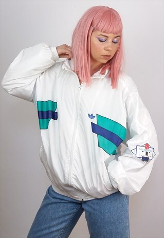 VINTAGE 80'S ADIDAS TREFOIL TENNIS SOFT SHELL JACKET