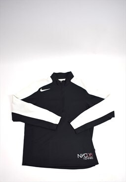 Vintage 90s Nike Black Sport 1/4 Zip Sweatshirt 