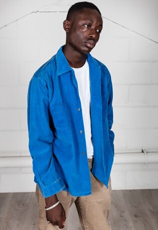 VINTAGE ROYAL BLUE CORDUROY SHIRT