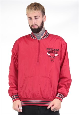 VINTAGE CHICAGO BULLS 1/4 ZIP WINDBREAKER