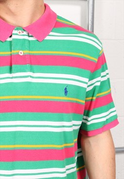 Vintage Polo Ralph Lauren Polo Shirt in Green Stripe XXL