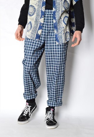 VINTAGE 90S CHECK HUGO BOSS LIGHTWEIGHT PANTS