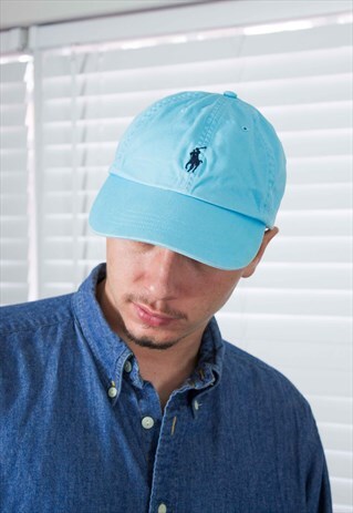 VINTAGE POLO RALPH LAUREN BASEBALL CAP HAT LOGO 90S X 2.9