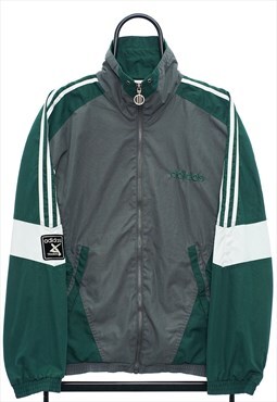 Vintage Adidas 90s Training Green Tracksuit Jacket Mens