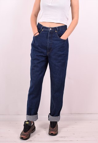 WOMENS VINTAGE JEANS W30 L33 BLUE 90S