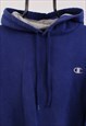 VINTAGE MEN'S CHAMPION PURPLE BLUE PULL OVER HOODIE