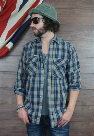 THICK FESTIVAL CARHARTT FLANNEL SHIRT LARGE (99)