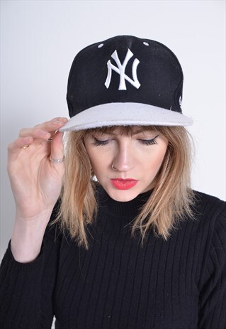VINTAGE NEW YORK YANKEES BASEBALL CAP HAT BLACK