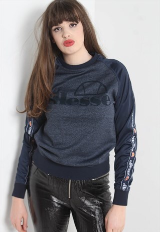 VINTAGE ELLESSE CREW NECK SWEATSHIRT - BLUE