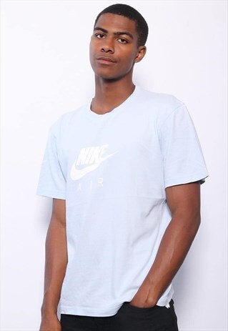 VINTAGE NIKE BIG LOGO T-SHIRT LIGHT BLUE