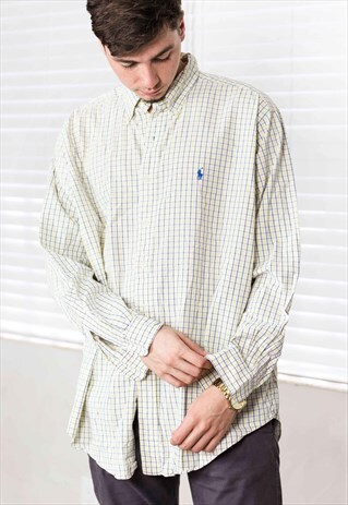VINTAGE RALPH LAUREN SHIRT LOGO 90S XL 11.1