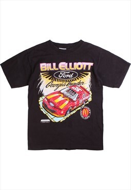 Vintage  Ford T Shirt Billy Elliot Ford 1995 Nascar Black