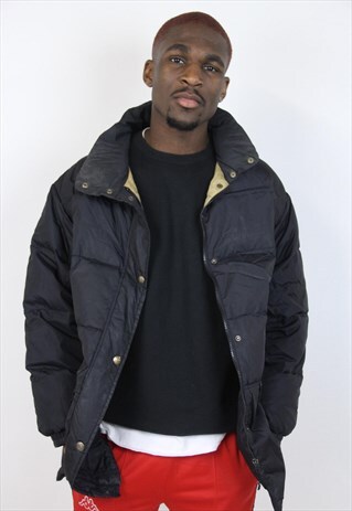 VINTAGE 90S FILA BLACK PADDED JACKET