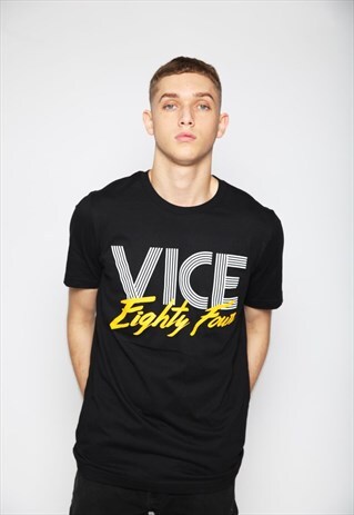 VICE 84 - ELECTRIC BLACK TEE