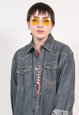 VINTAGE 90'S STONEWASH DENIM SHIRT