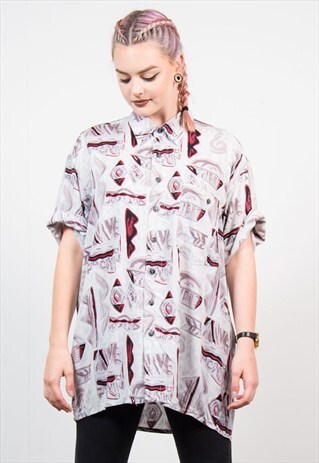 90'S WAVEY OVERSIZE SHORT SLEEVE SHIRT