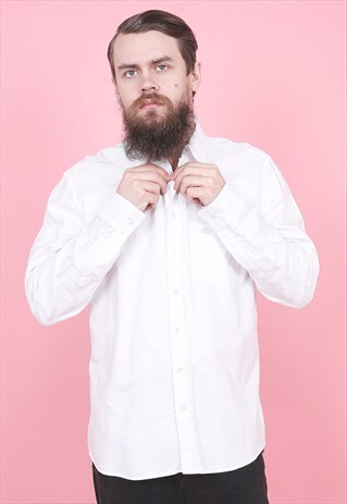 VINTAGE WHITE BURBERRY SHIRT /R6279