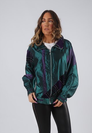 SHELL BOMBER JACKET PLAIN OVERSIZED PATTERNED UK 12-14 (CKBB