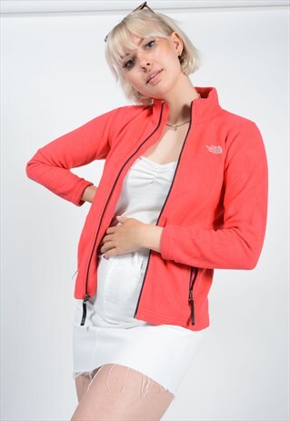 VINTAGE NORTH FACE FLEECE RED ZIP UP