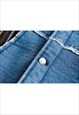 WINTER DENIM JACKET PADDED JEAN BOMBER AVIATOR JACKET BLUE