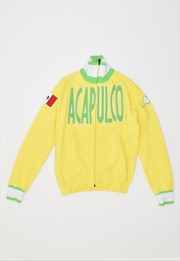 Vintage 90's Kappa Tracksuit Top Jacket Yellow