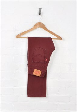 Vintage Levi's Skinny Trousers Burgundy Ladies W27 L27