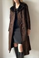 Vintage Brown Suede Penny Lane Coat Size XS/S