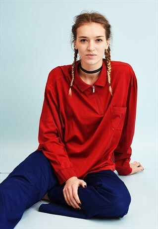 90'S RETRO ATHLEISURE OVERSIZED DADS JUMPER TOP